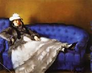 Edouard Manet Portrait of Mme Manet on a Blue Sofa china oil painting reproduction